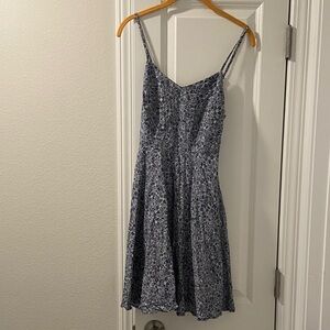 Old Navy Blue Patterned a line dress sz XS